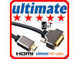 1M HDMI to DVI PRO CABLE HQ 24K GOLD MULTI SHIELDED OFC