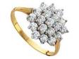 18ct Gold 1ct Diamond Cluster Ring
